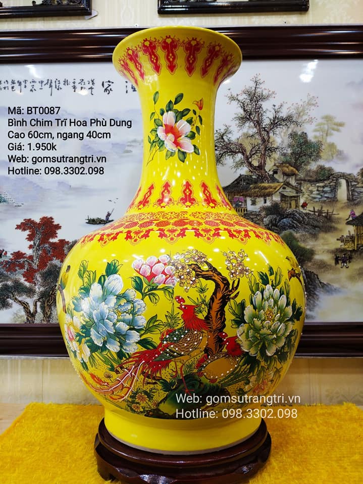 BÌNH CHIM TRĨ HOA PHÙ DUNG
